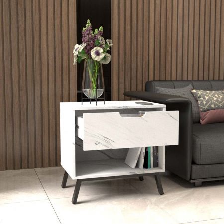 Os clientes podem discutir novos estilos de mesas laterais com gaveta conosco. Você pode alterar o estilo e o material do design. Disponíveis em madeira maciça e ferro.